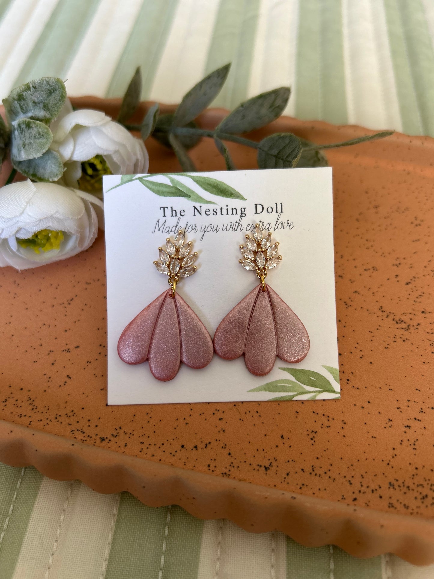 Iridescent Pink Glam Dangles