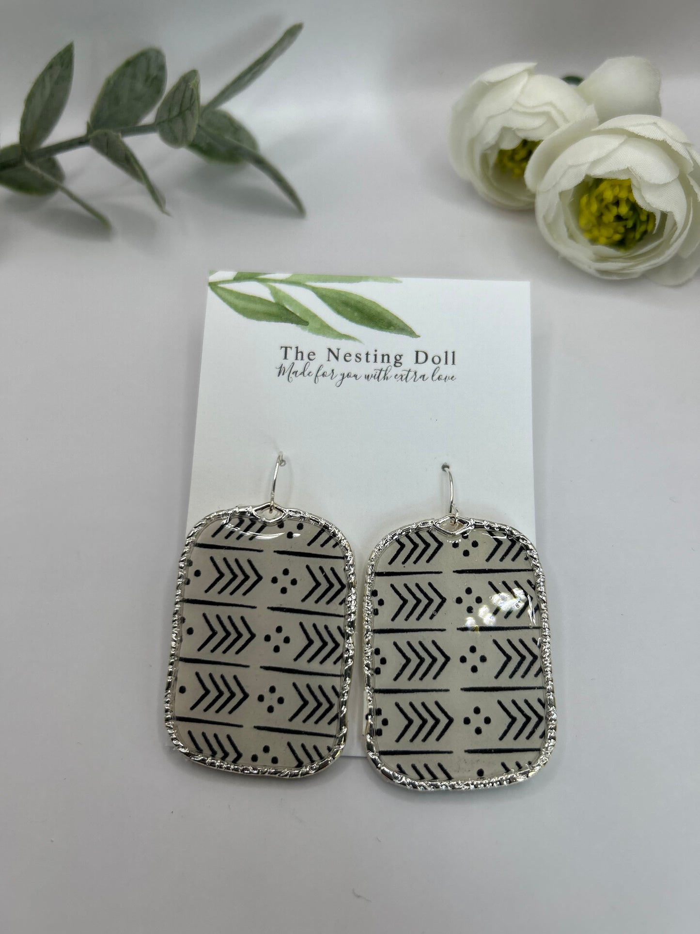 B&W Print Dangles
