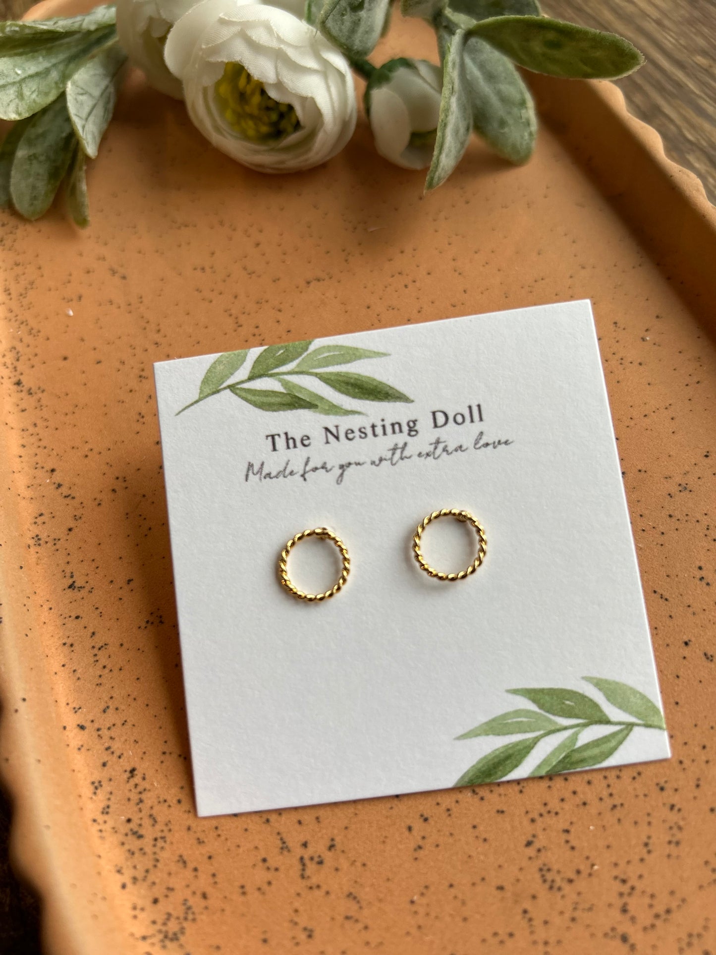 Gold Circle Studs