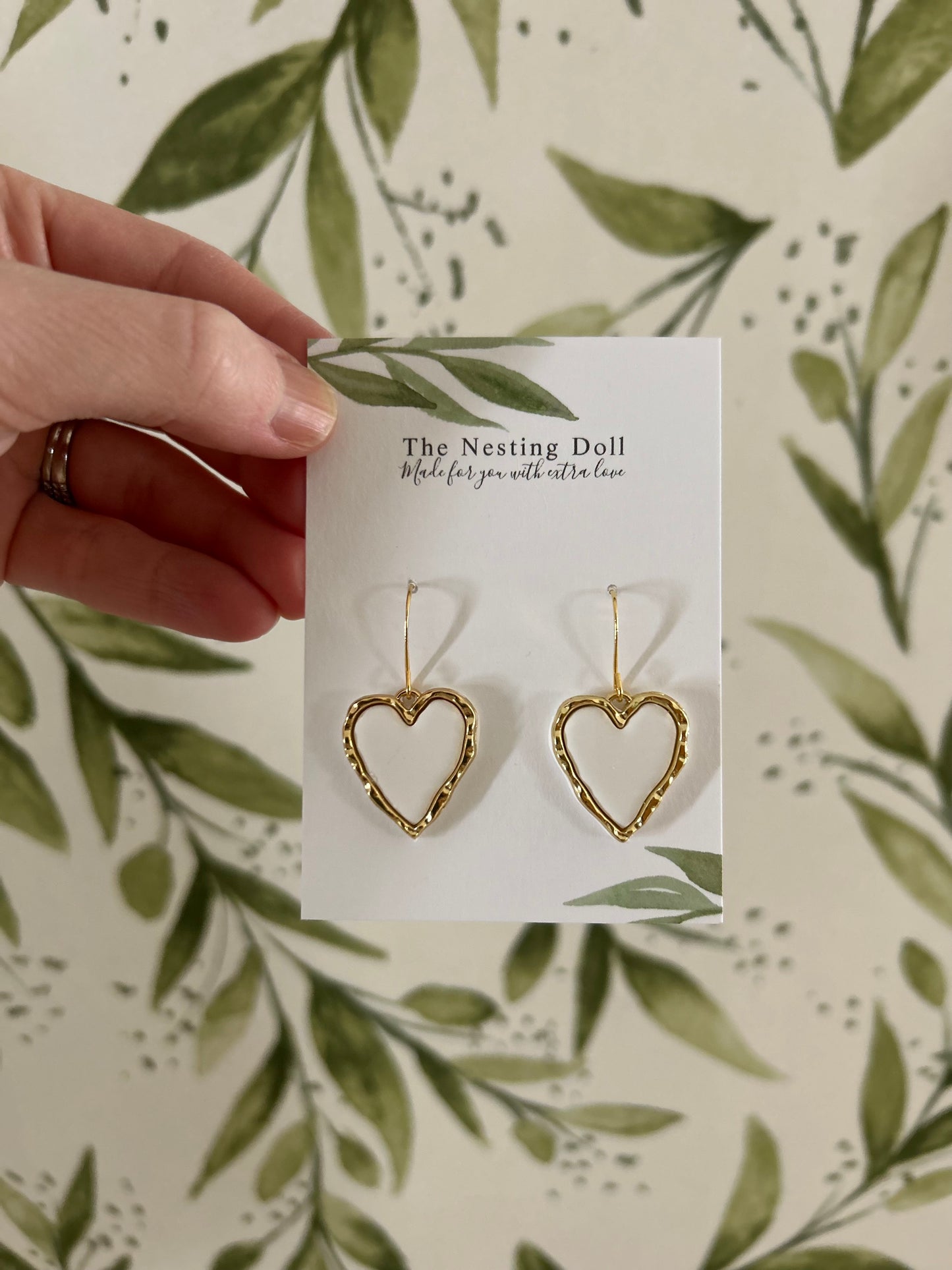 Pretty Princess Heart Dangles in White