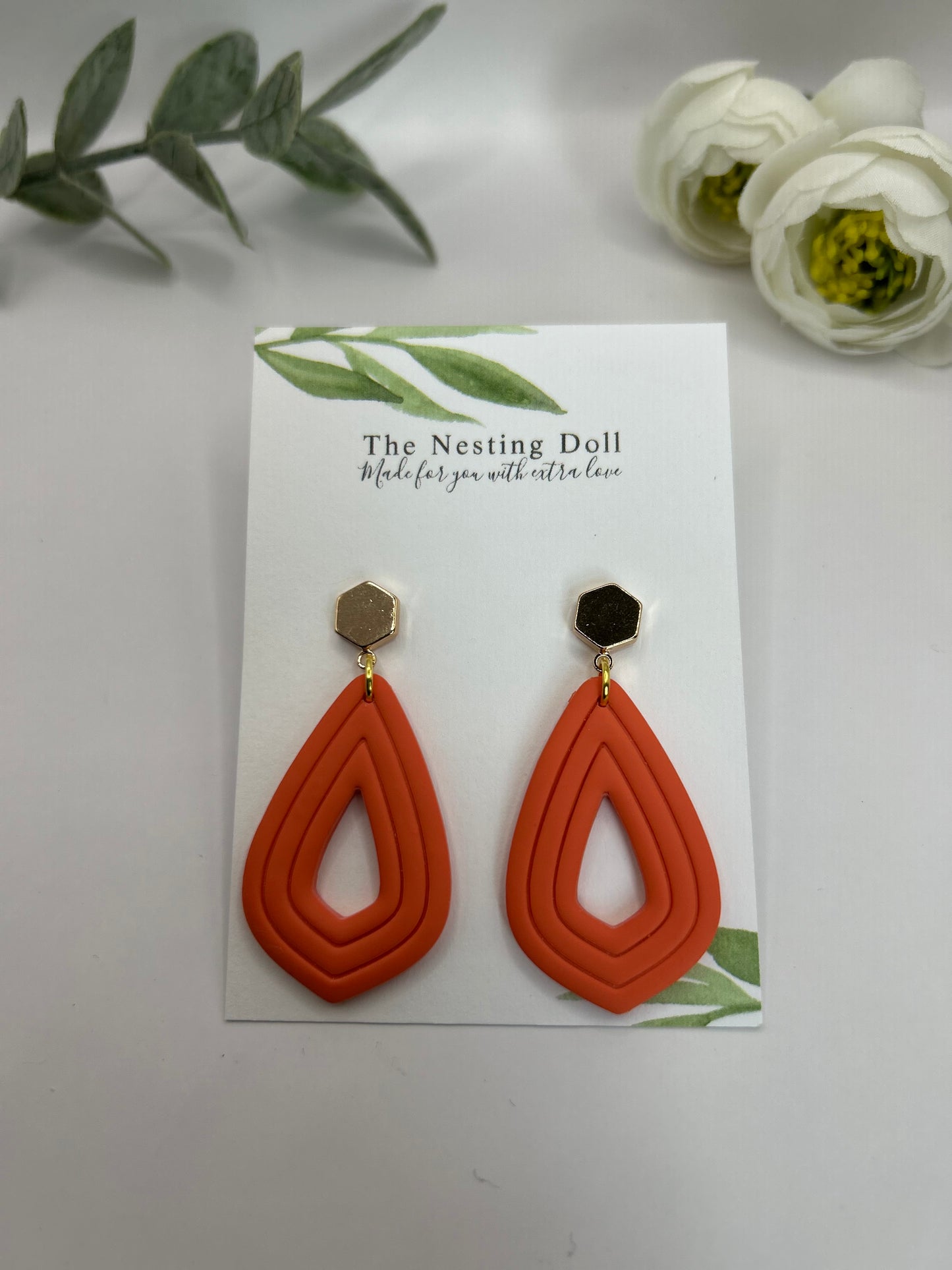 Coral Drop Dangles
