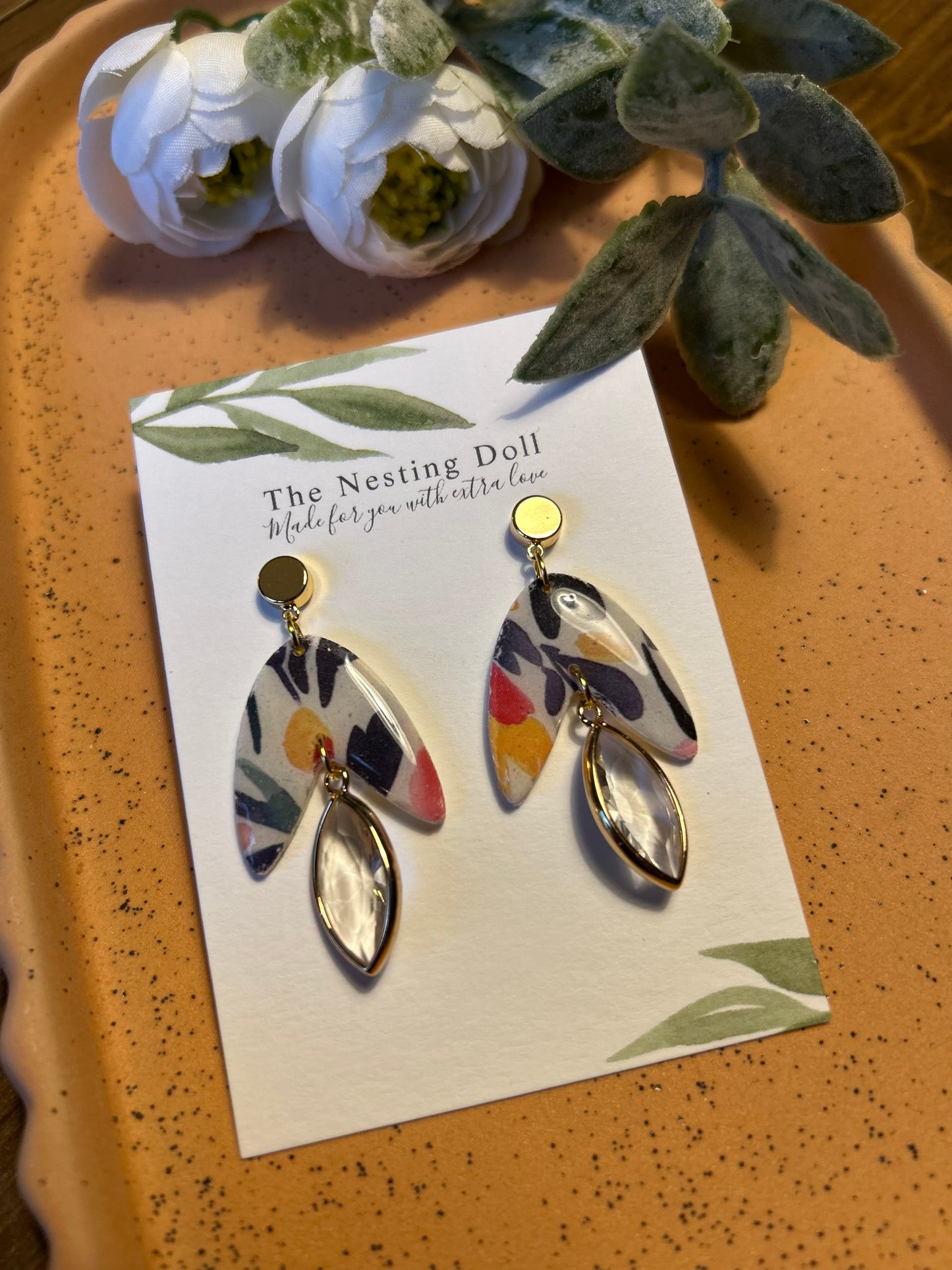 Bold Floral Charm Dangles