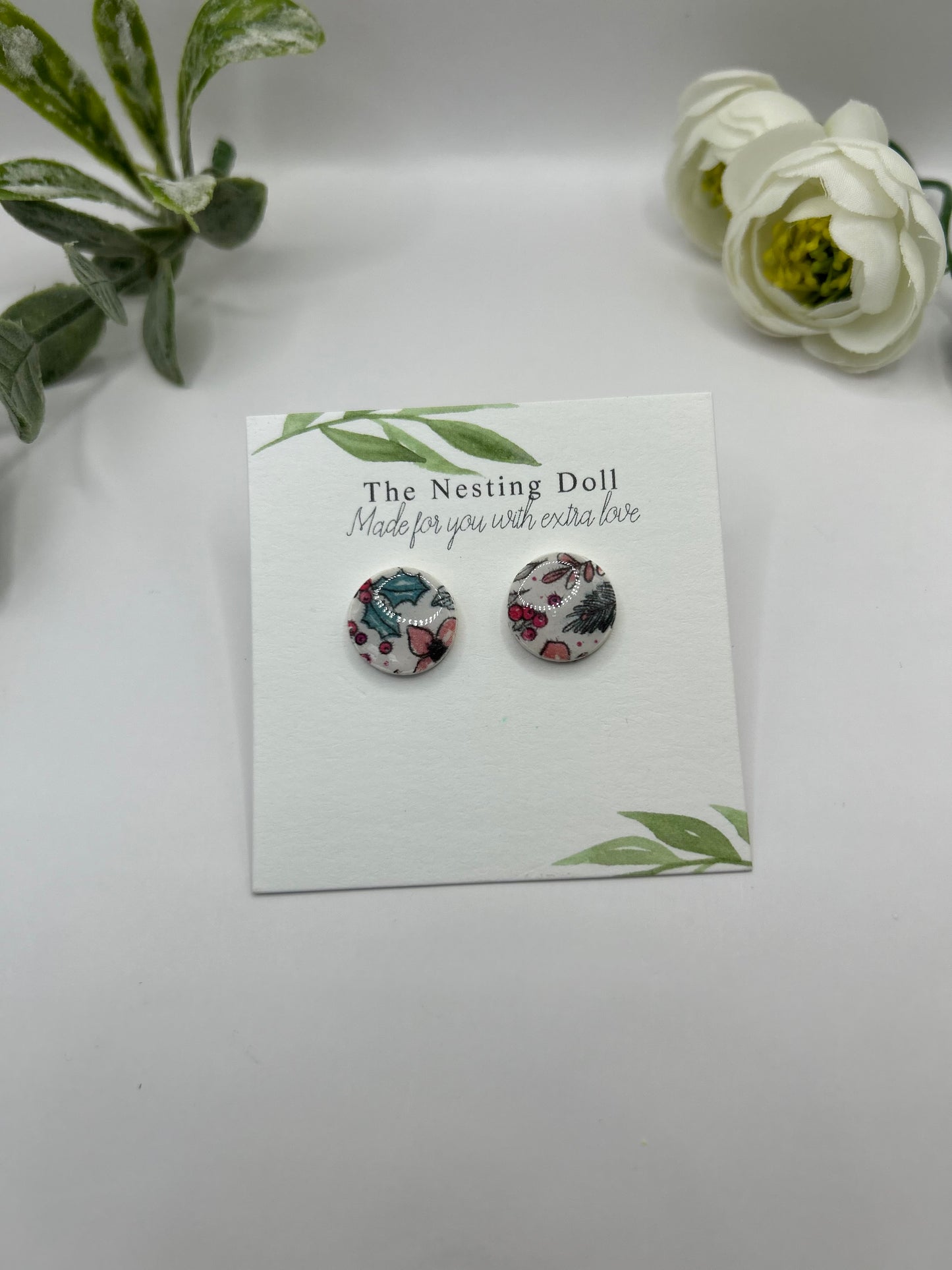 Christmas Print Stud