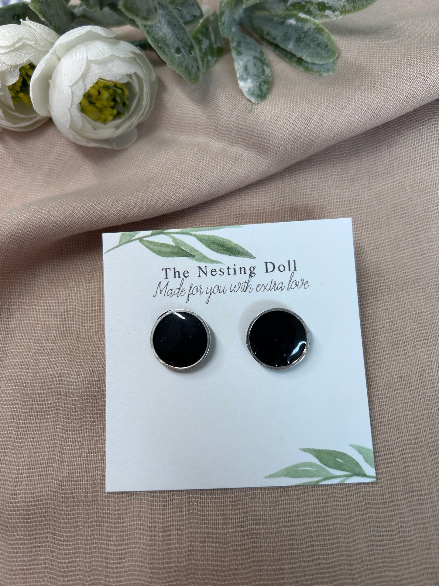 Black & Silver Studs