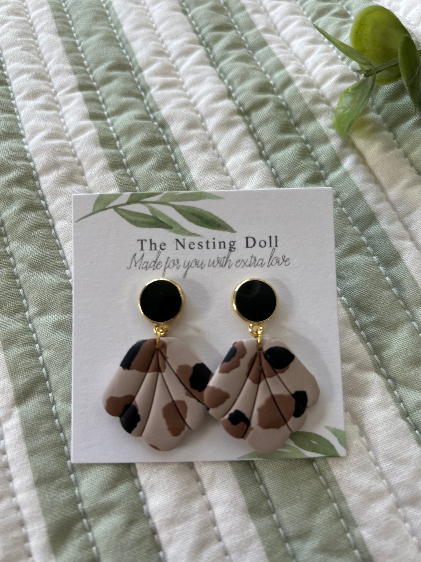 Black Leopard Dangles