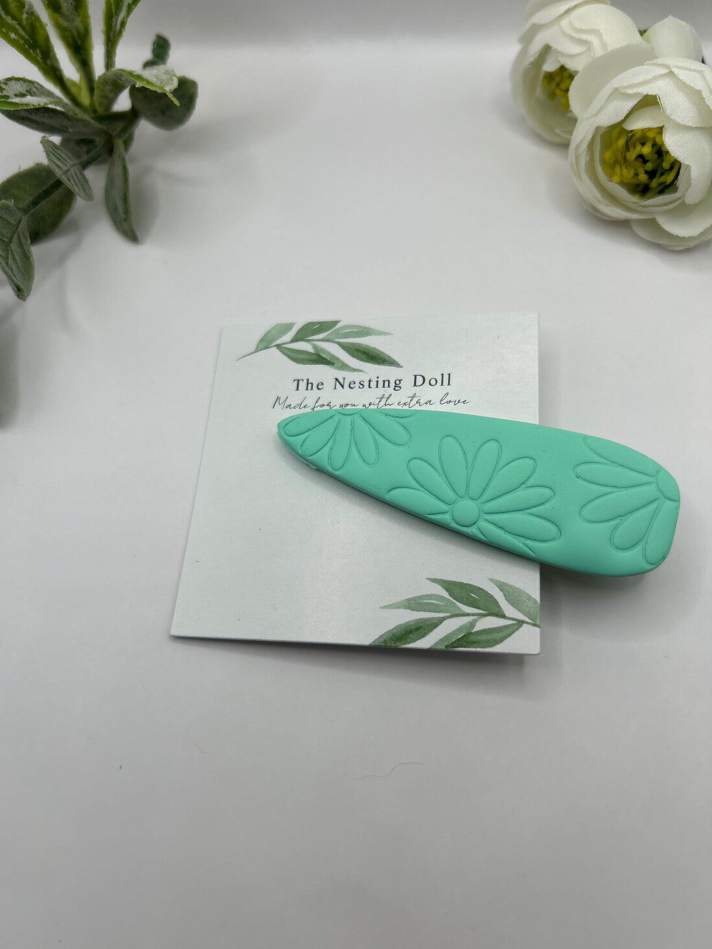 Floral Stamp Hairclip
