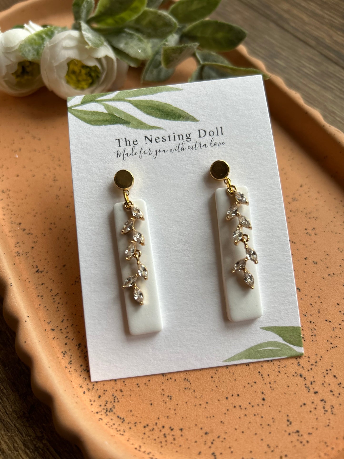 White Vine Charm Dangle
