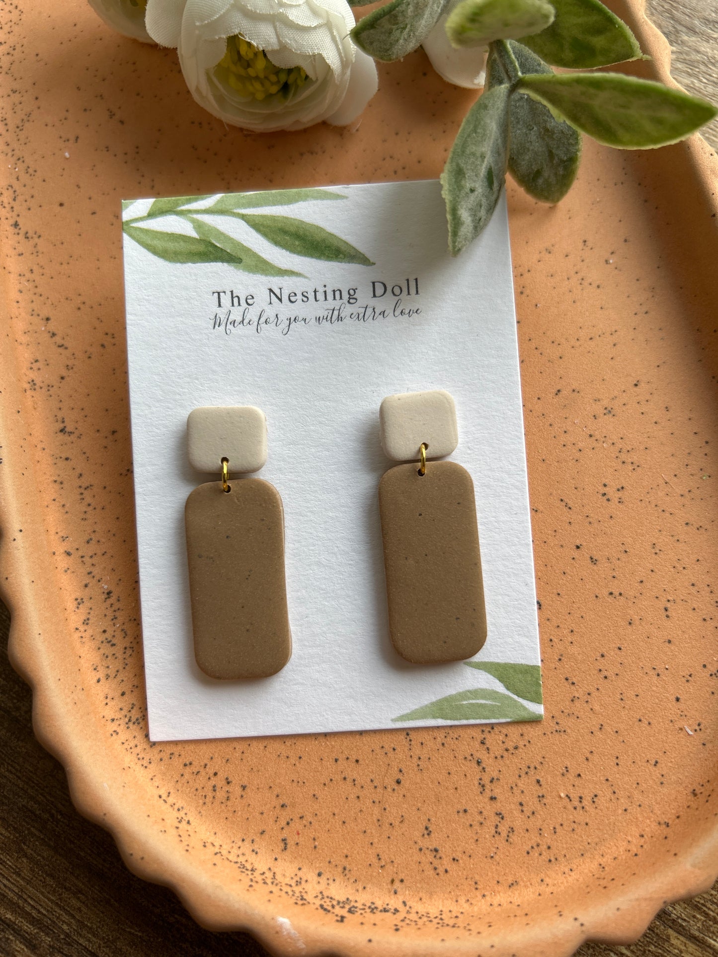 Long Two Tone Neutral Dangle