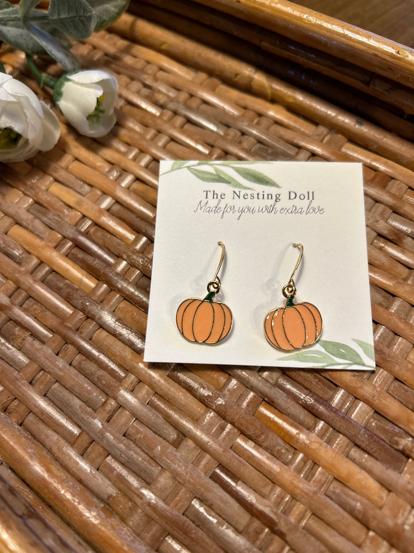 Pumpkin Charmed Dangles