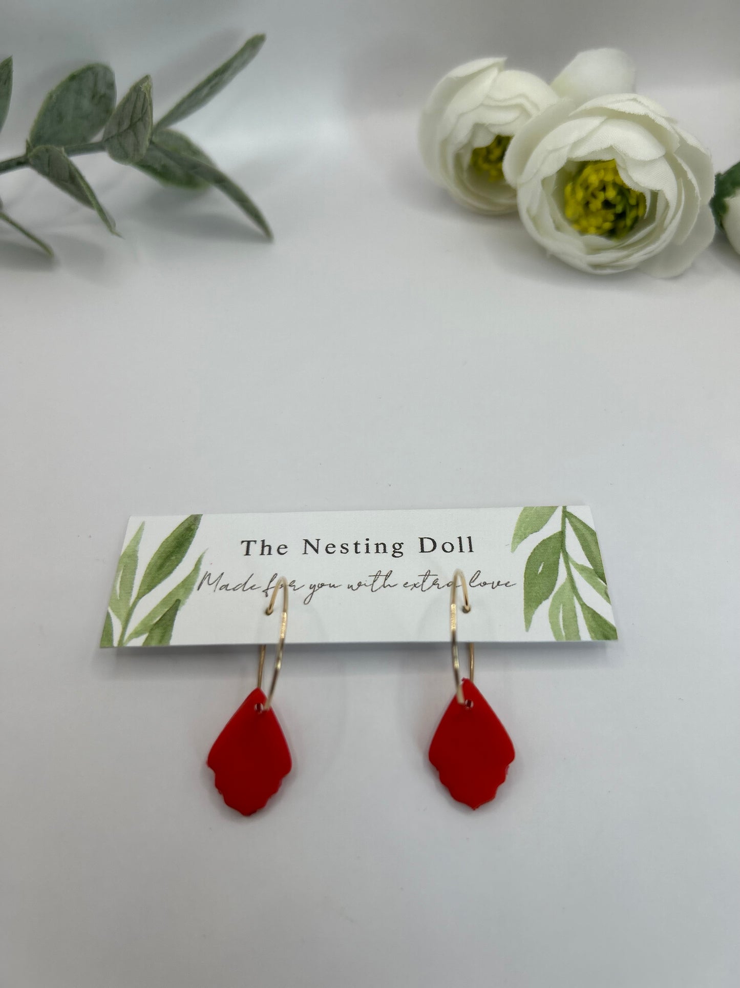 Red Clay Charm Dangle