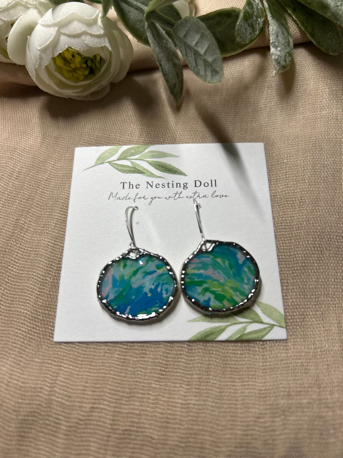 Blue Circle Dangle 1