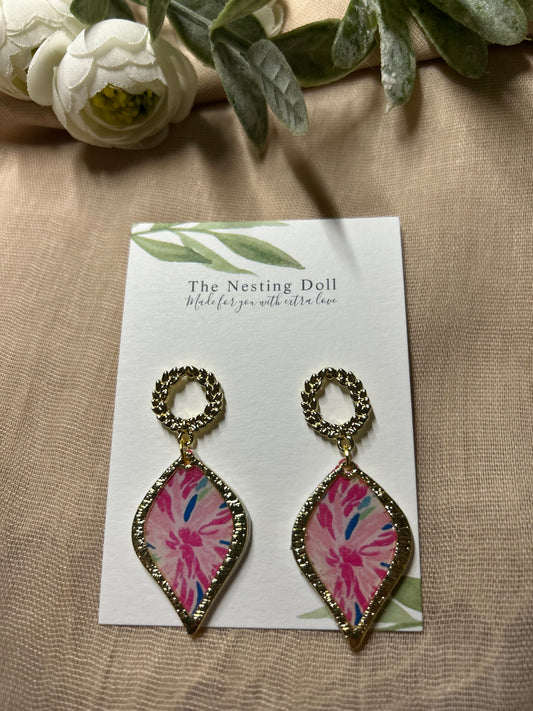 Pink Teardrop Dangle