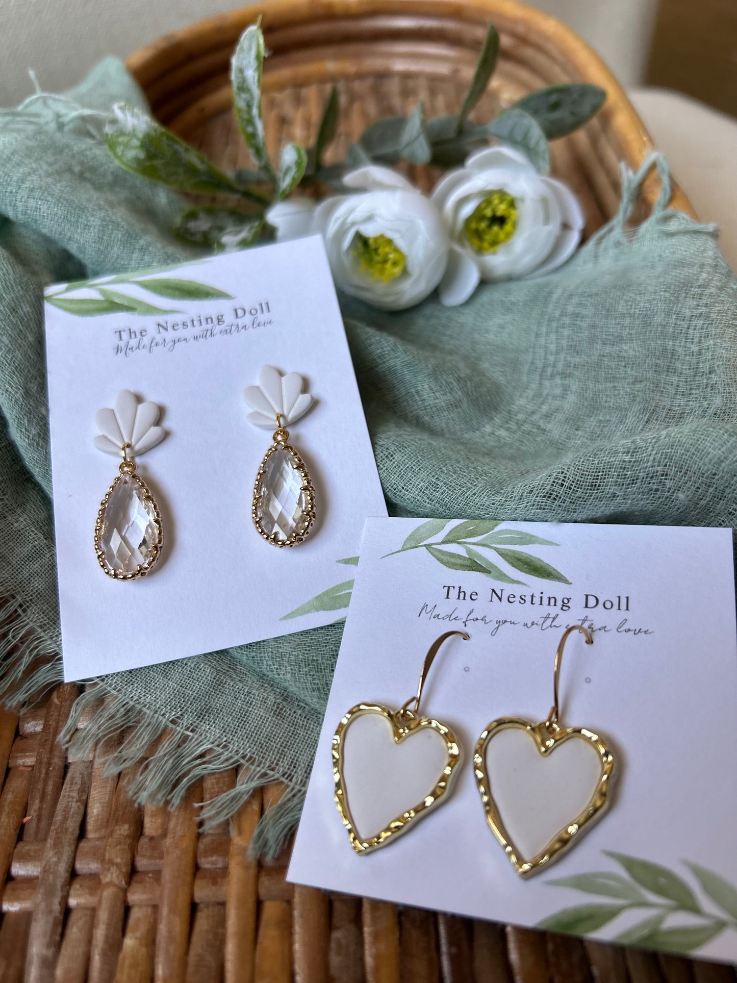 White Allison Dangles