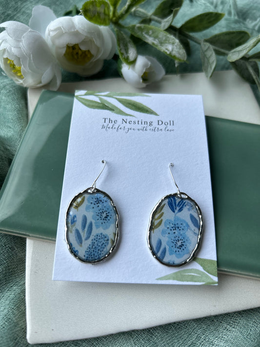 Blue Oval Dangle