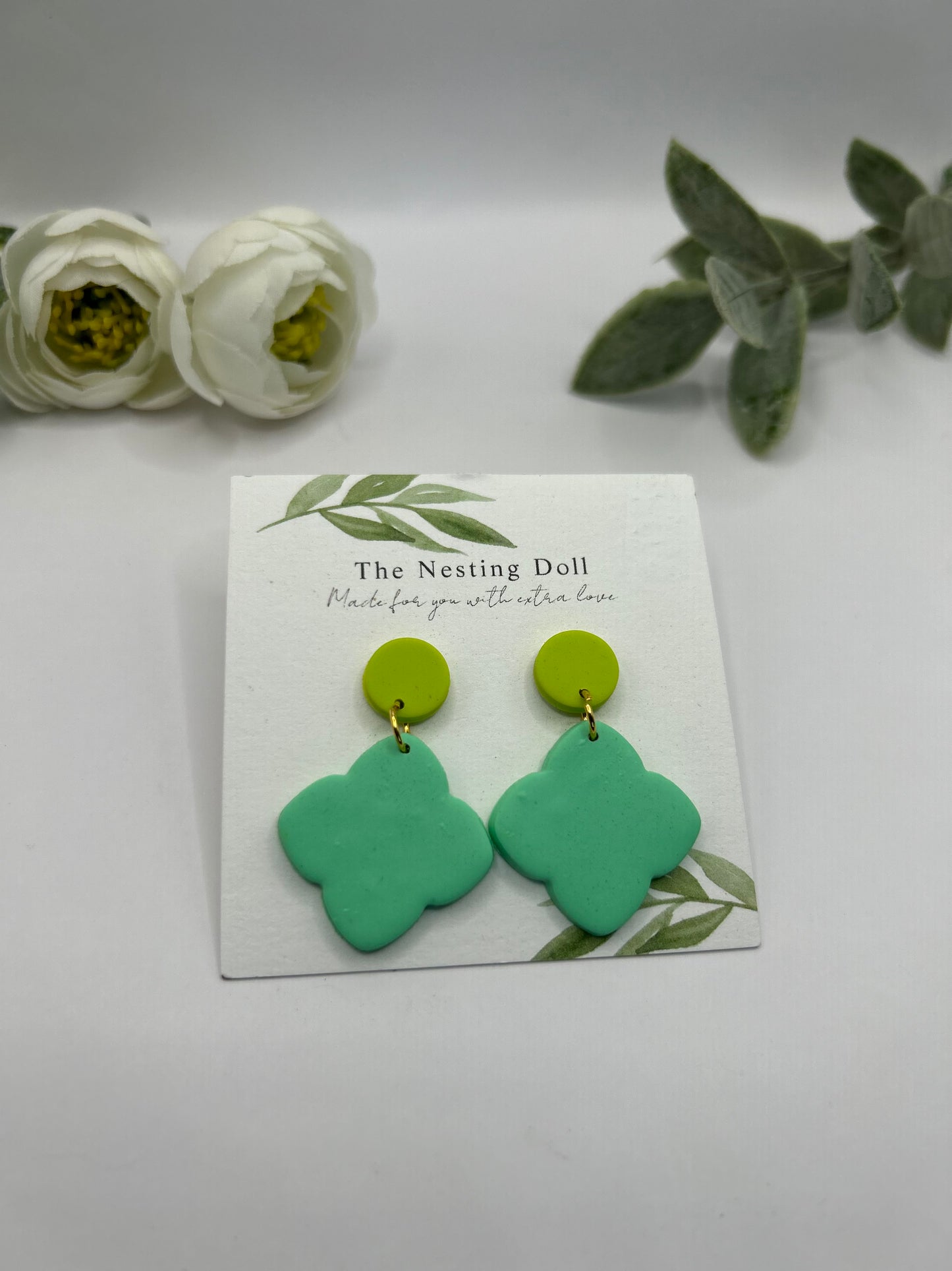 Green and Aqua Dangle