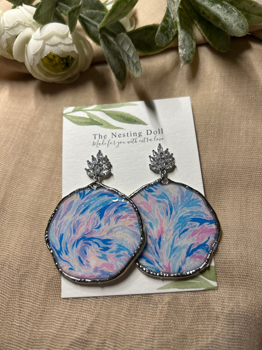 Light Blue Large Circle Dangles