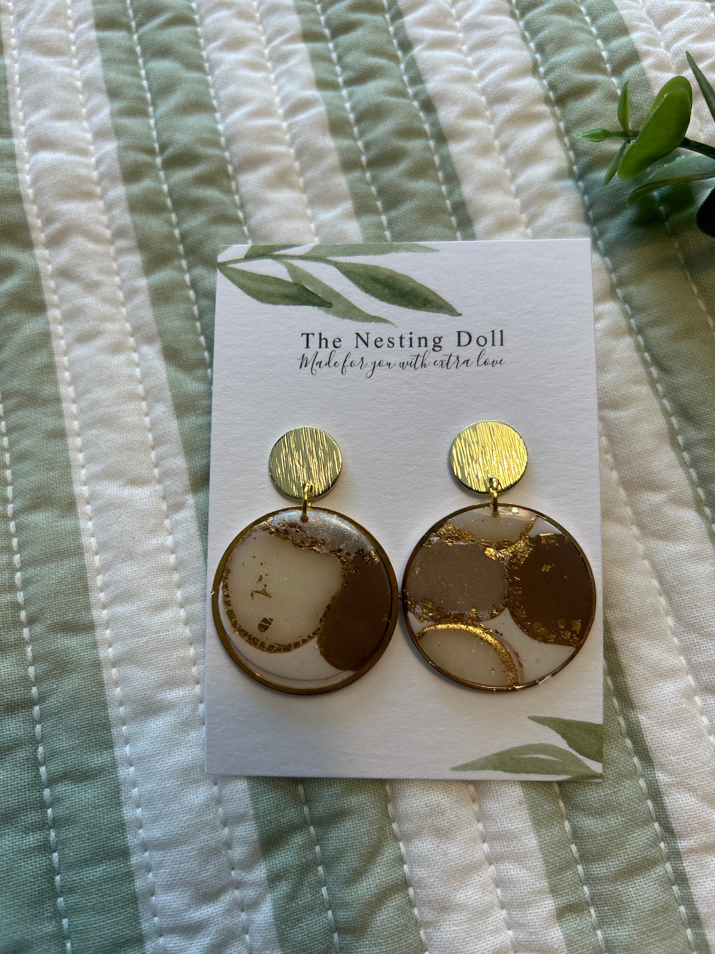 Circle Marbled Dangles