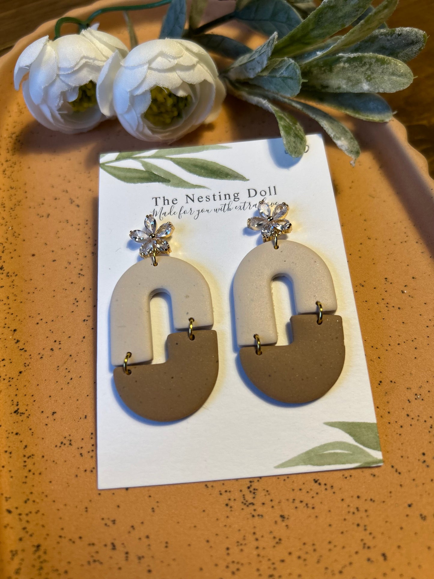 Neutral Two Tone Dangles