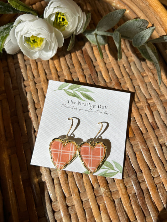 Harvest Plaid Hearts