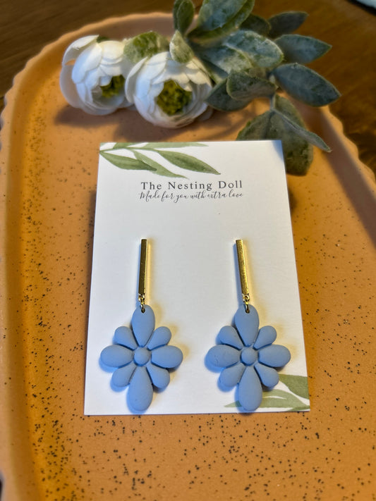 Coastal Blue Longline Flower Dangles