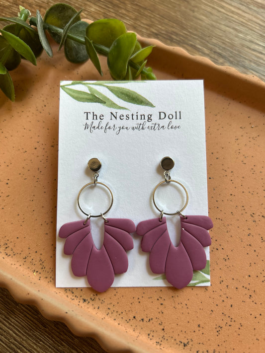 Scalloped Purple Dangles