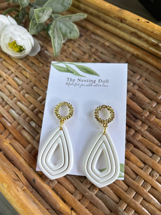 Embossed Teardrop Dangle