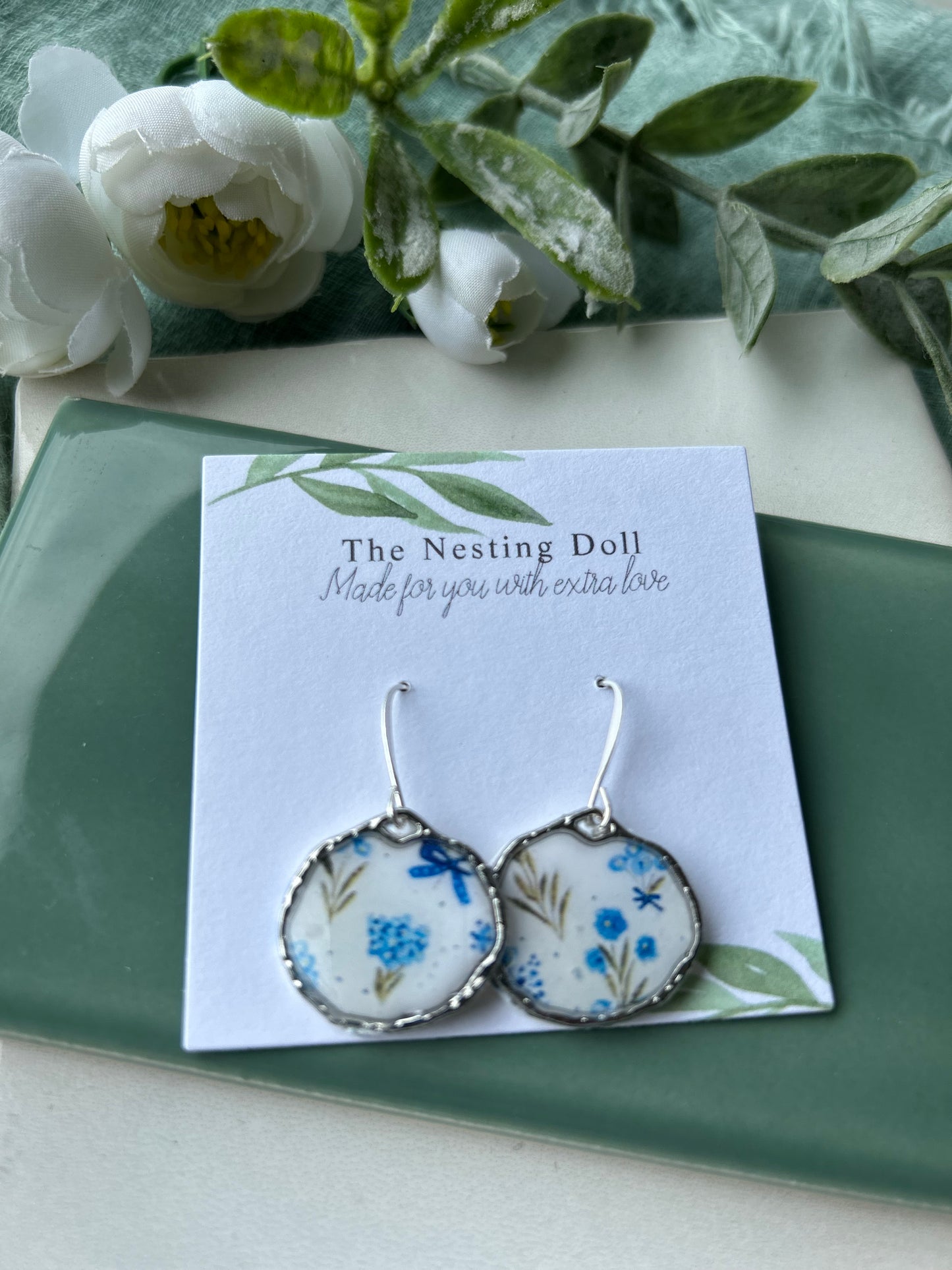 Light Blue Circle Dangle