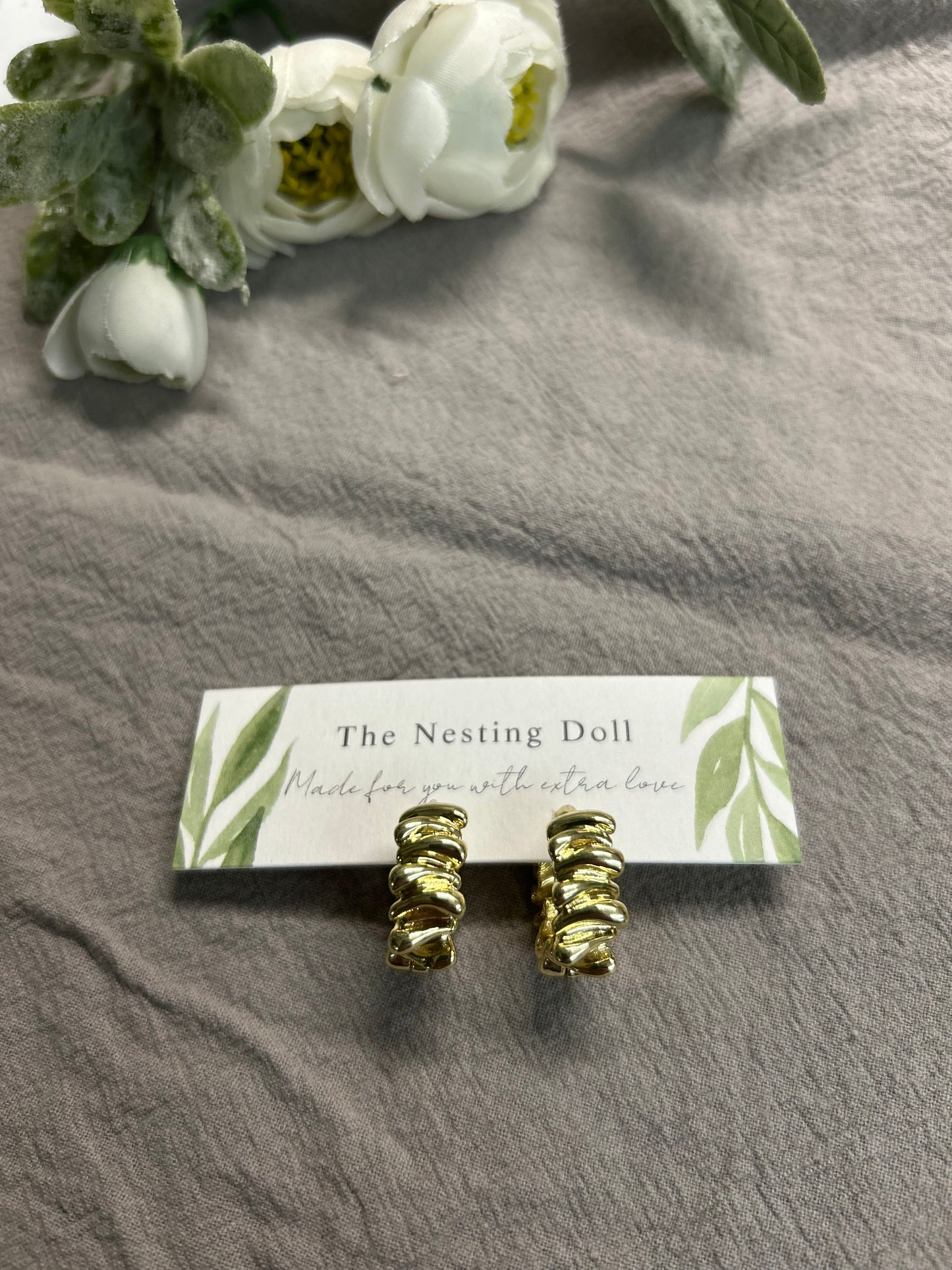 Ruffled Hoops (Gold or Silver)