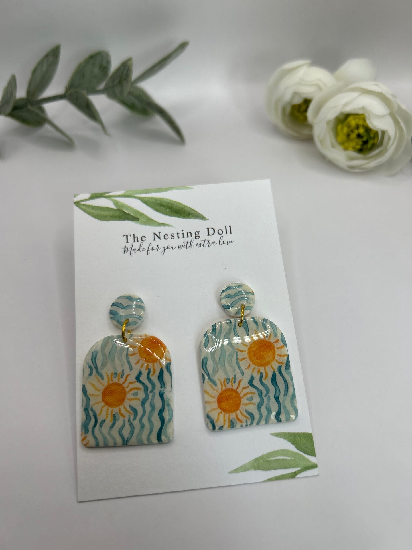 Summer Sun Print Dangles