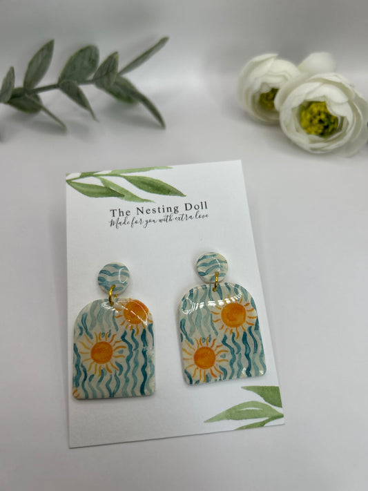 Summer Sun Print Dangles
