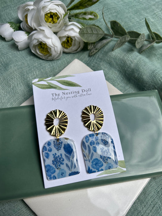 Blue Arched Dangle 2