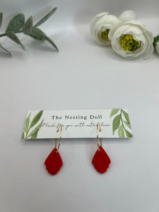 Red Clay Charm Dangle