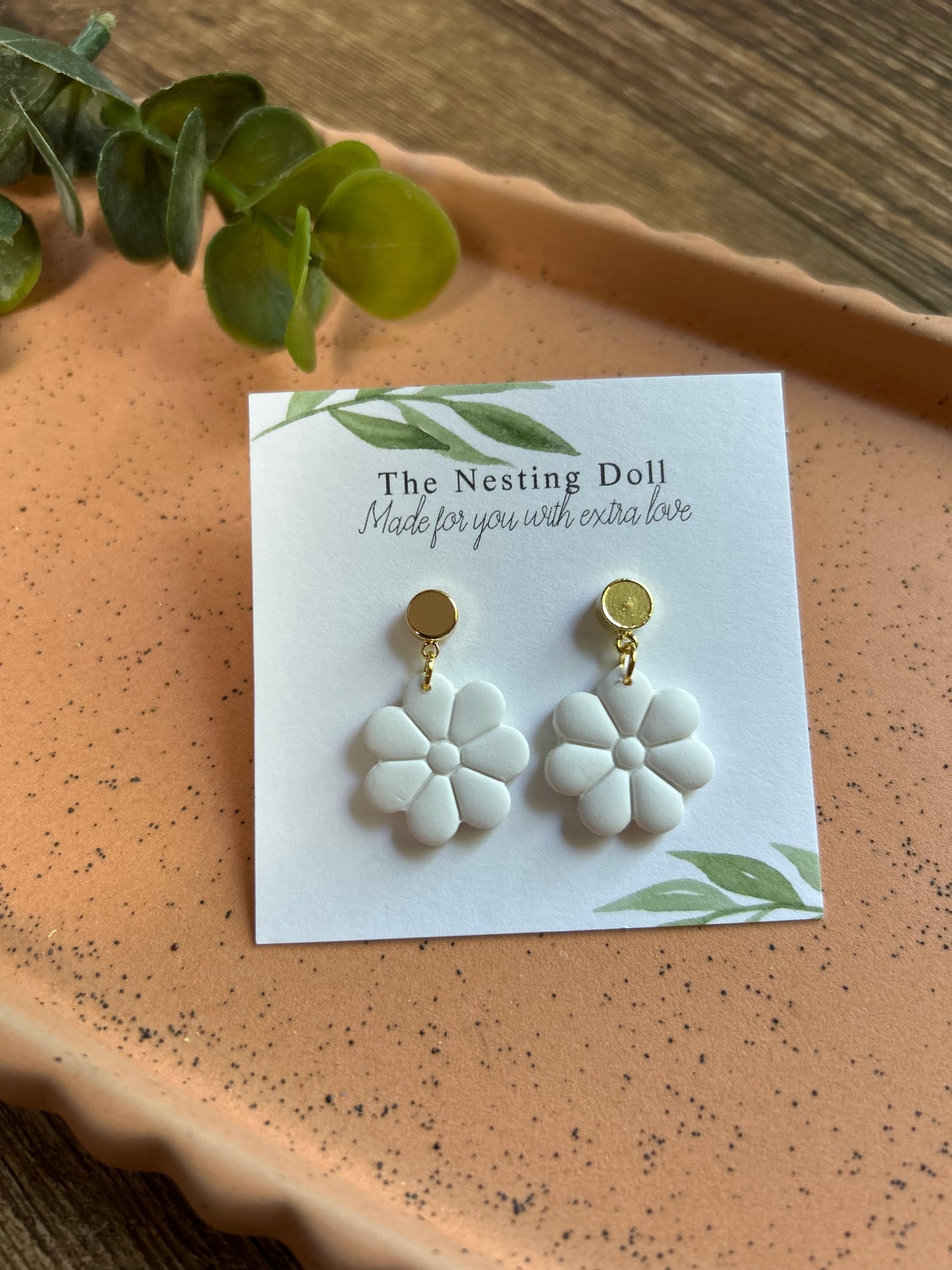 White Flower Dangles