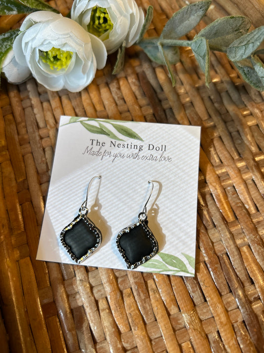 Black Silver Dangle