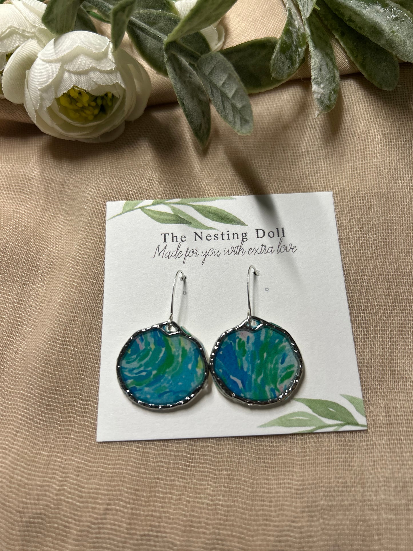 Blue Circle Dangle 3