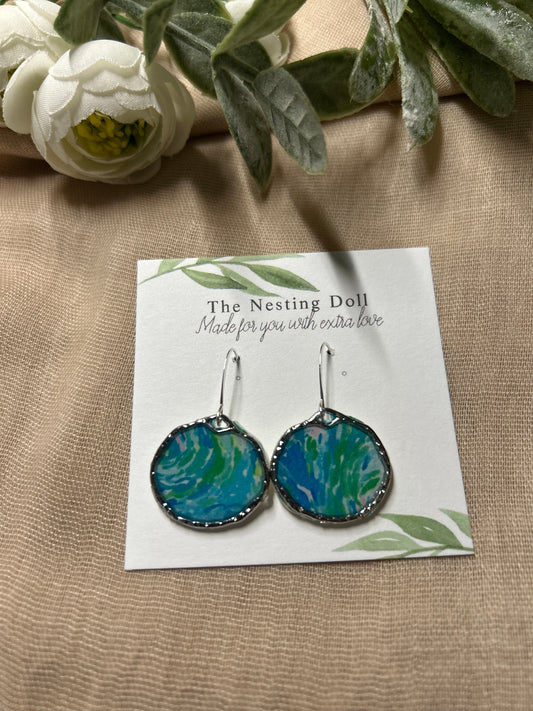 Blue Circle Dangle 3