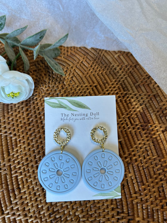 Light Blue Circle Wreath Dangle