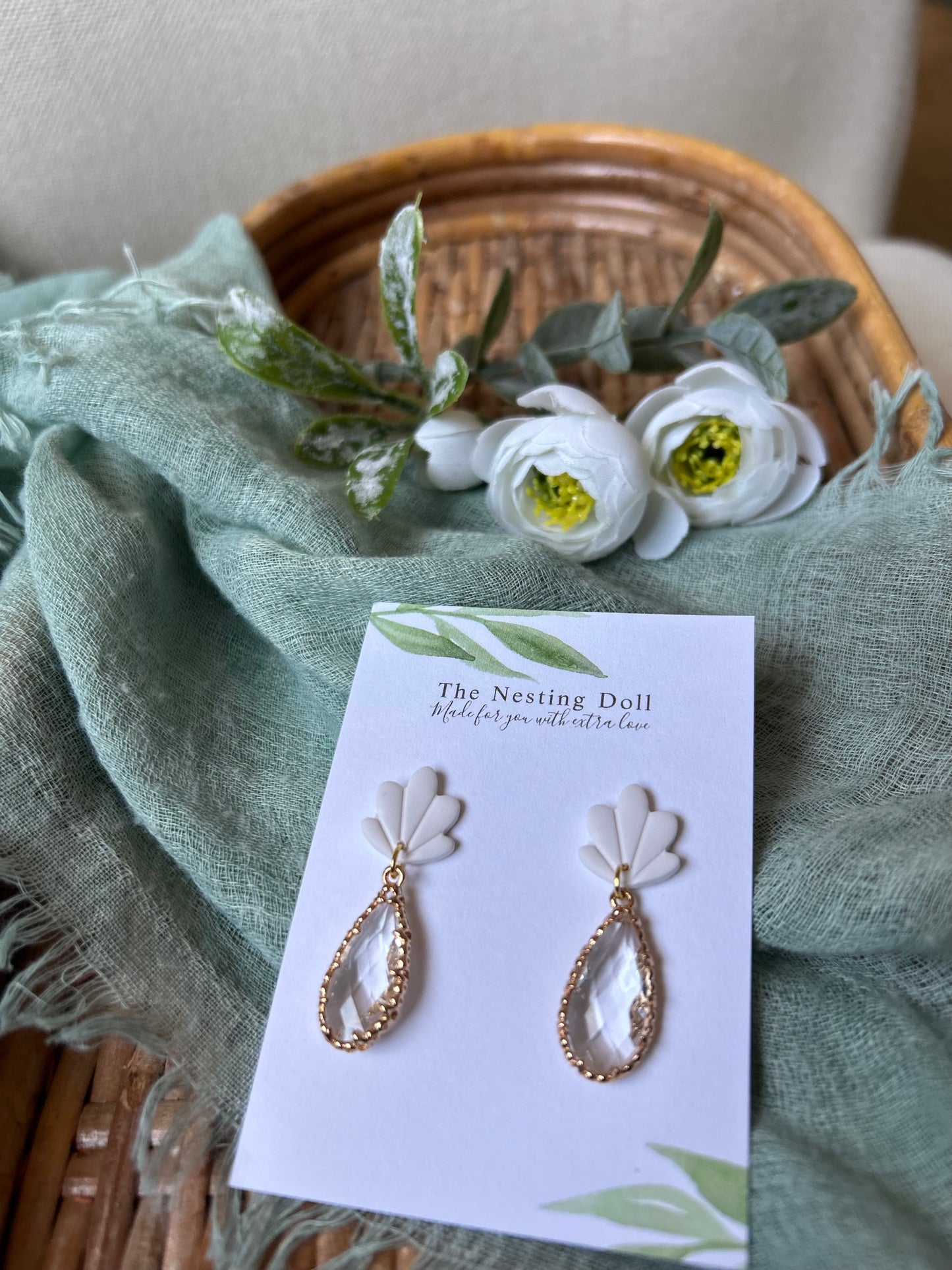 White Allison Dangles