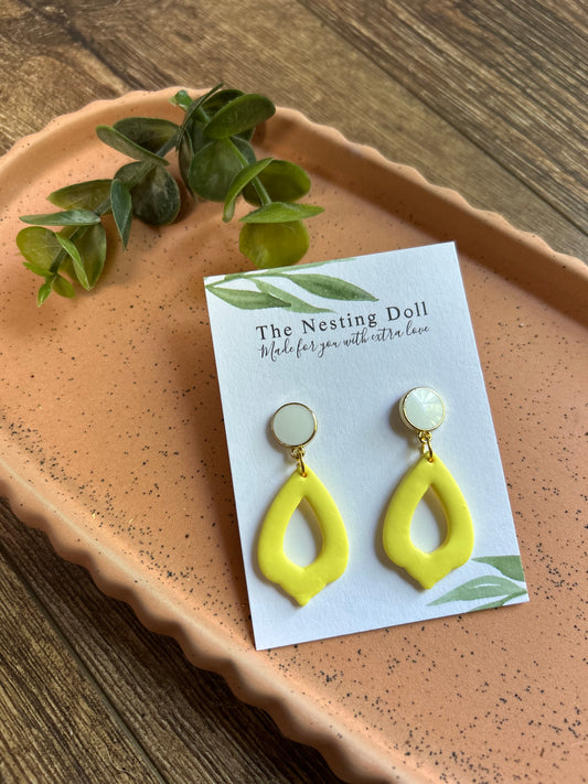 Sunshine Yellow Teardrop Dangle